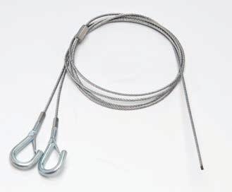 KwikWire Y Style Hook Termination Part Leg Length Wire Rope Diameter Length Number in. (mm) in. (mm) in. (mm) BKYH18-094-40 18" (457) 3 32" (2.36) 40" (1016) BKYH18-094-80 18" (457) 3 32" (2.