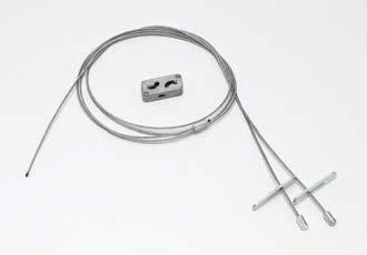 KwikWire Y Style Toggle Termination Part Leg Length Wire Rope Diameter Length Number in. (mm) in.