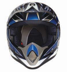 Double D strap closure Adjustable visor Supplied with removable rubber