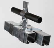 To facilitate the clamping of steel track channel to pipe batten, a Center Pipe Support is available.