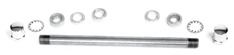 N186-1 N186A2 Axle Kits For Paughco Springers N186A1 N186A2DD Axle Kits For Paughco Wide Tapered Rear Leg Springers These 3/4"-diameter axle kits are intended