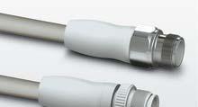 Cabling specifically designed for the food industry M12 Cables FDA approved cable material Designed to meet the requirements of pharmaceutical & food industries Smooth surfaces eliminate breeding