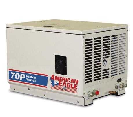 Models 8P and 13P include fiberglass covers that flipup for quick access to all maintenance points. Models 30P and 70P include durable and attractive white painted steel covers.