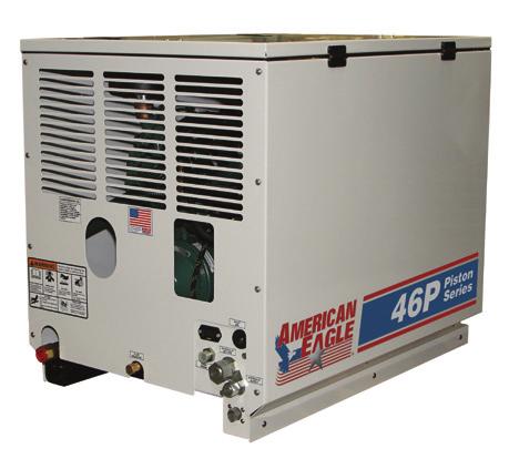 Five-year limited warranty on compressor (pump) for peace of mind. Model 23P 23 cfm @ 175 psi Hyd. req: 8 gpm @ 2300 psi Max. pressure: 175 psi Two-stage, Two-cylinder 28 L x 19.5 W x 27.