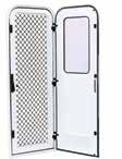 The Odyssey 2 Radius Corner door come with a left or right hinge set up, standard 3 point lock system and aluminium grill mesh security door with fly screen.