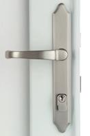 E Matching interior and exterior handles with built-in deadbolt lock. outside Color-Matched inside Color-matched expander.