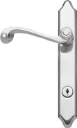 1-1/4" thick aluminum frame is maintenance-free Heavy-duty weatherstripping Convenient, easy-to-remove polycarbonate bottom panel Lever handle with keyed lock One