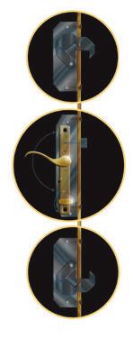 LOCK 1 Security Door LOCK 2 Matching interior and exterior handles with 3-point locking system.
