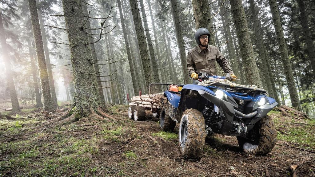 The beauty of work. Yamaha's rugged Grizzly has earned a solid reputation for being the world's toughest ATV.