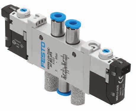 Pneumatic connection Pneumatically actuated valve VUWG Available as a configurable individual valve or a preassembled