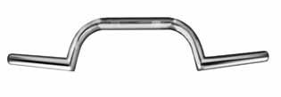 HANDLEBARS Definition of Handlebar Dimensions Rise: Measured from the bar s lowest surface to the top side of the end of the bar in normal riding position Width: Measured from end to end Pullback: