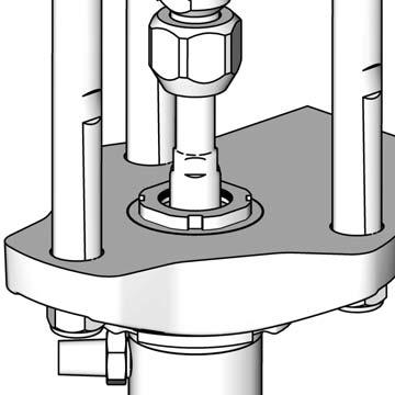 Repair Reconnect the Displacement Pump 1. Disconnect air supply from air motor. 2. Hand-turn the displacement pump into the adapter plate. 3. Install coupler spring guard and TSL reservoir. 8.