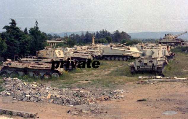 p=4264530 Group of FV 4101 Charioteers AFV scrap yard in Tyre barracks,tyre (Lebanon) Those vehicle are