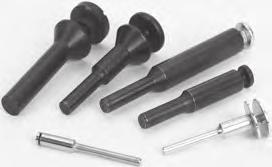 The Abrasive Hardware Specialist Deluxe Tapered Type Mandrels for Cartridge Rolls Quick change mandrels for coated abrasive cartridge rolls Deluxe mandrels have an extra coarse Acme thread Rust proof