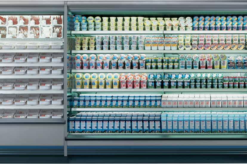 Grand scale presentation Methos makes the best of all floor space You can utilise all corners of your market with Methos refrigerated multidecks.