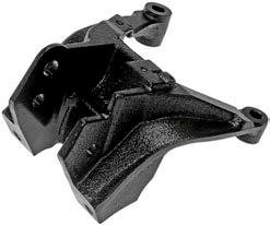 CHASSIS BODY ENGINE MOUNT BRACKET Secures engine to vehicle frame Dorman Engineered - Materials upgraded from aluminum to ductile iron for improved durability Galvanized-coated for long-lasting rust