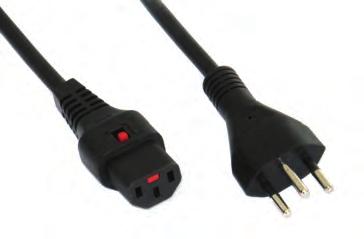 Bleeding equipment Power cable, Switzerland The power cable is equipped with a plug according to SEV 1011 and a socket according to IEC-60320 C13.