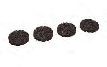 3 Short order no: 760165 Cleaning disc 75 mm black 4 black cleaning discs (large grain) for wheel hub cleaning set