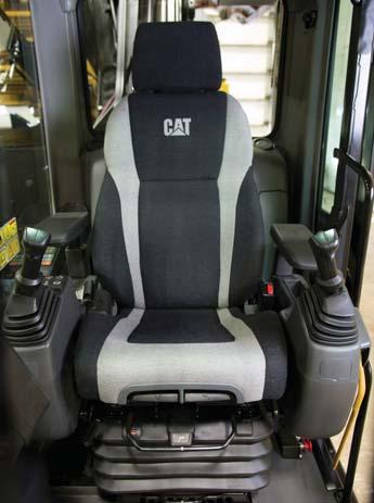 With large windows and joystick controlled steering the MH3037 cab provides ideal job site visibility.