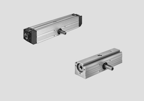Features 40 100 mm 16 32 mm Rotating and swivelling The linear movement of the cylinder is converted into rotational movement by a backlash-compensating gear unit.
