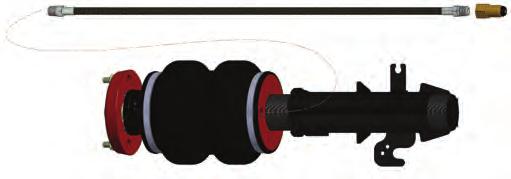 PREPARING THE AIR SUSPENSION 1. Begin by installing the leader line into the air spring (fig. 6).