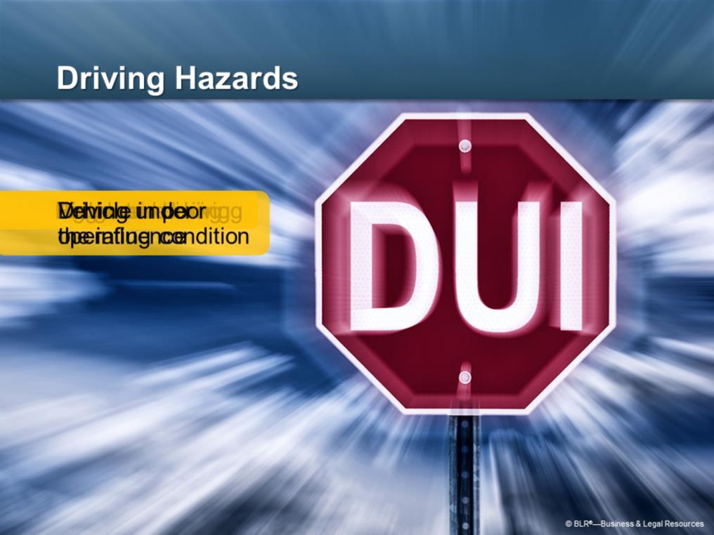 Here are some key driving hazards caused by human error: Reckless driving, such as speeding, weaving through traffic, ignoring signs and signals, tailgating, and dangerous passing; Distracted