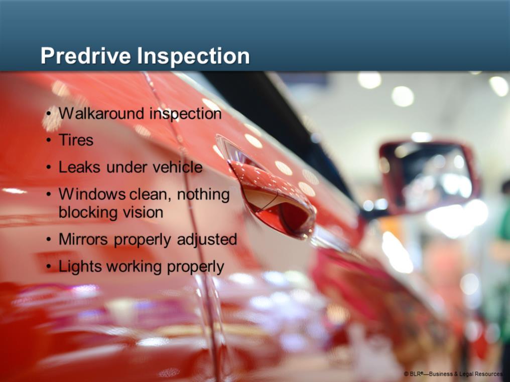 In addition to regular maintenance, you should always give your vehicle a quick visual inspection before you hit the road.