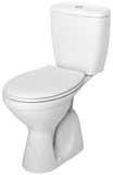 Compact toilet set M13 wash-down, horizontal outflow; flushing tank 3/6 l, side inlet M14020; can be combined with toilet seat and lid 10131, 10111 Compact toilet set M11