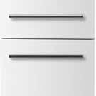 Side cabinet doors can be opened to the right or to the left. With an interesting and functional shape of the handle. Better accessibility to the space thanks to an appropriate shape of the front.