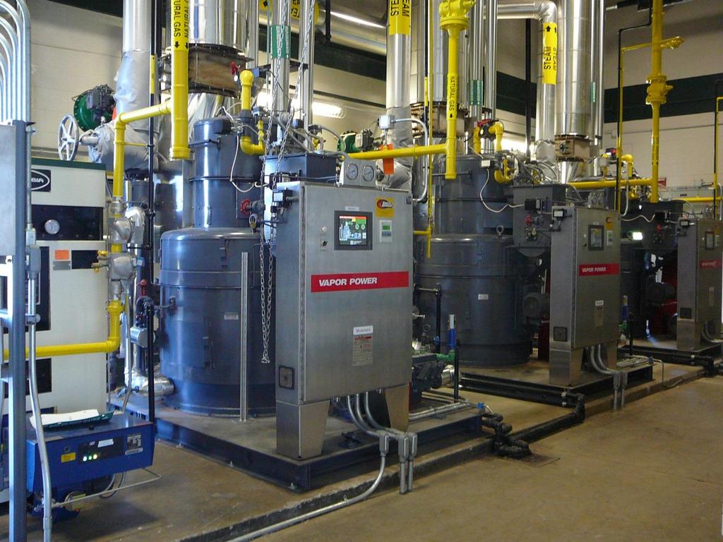 220 HP natural gas steam generators, 900 psi,