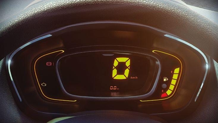 The innovative and easy-to-read digital instrument cluster with