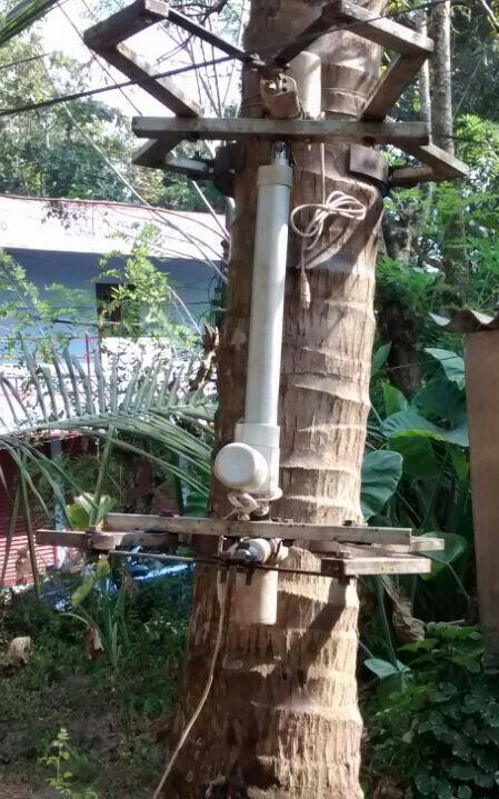 The gripping mechanism is used for gripping and holding on the coconut tree and central body consist of a electrical linear actuator which is used for vertical up and down motion through the tree.