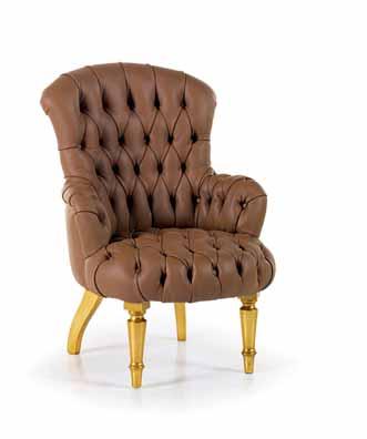 ROLLER CAPITONNE +SISSI Divano / Sofa: 3 posti / 3 seats: cm. 253 x 112 x h. 75 art. 2710 pelle / leather art. 2159/1 cuscini / cushions Poltrona / Armchair: cm.