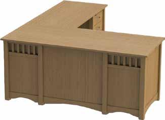 FMISDSKDP3672 Mission Double Pedestal Desks 2 sizes available: roomy 36 d x 72 w desk with 3-drawer lockable letter-width file pedestals or compact 30 d x 66 w desk with single-drawer letter-width