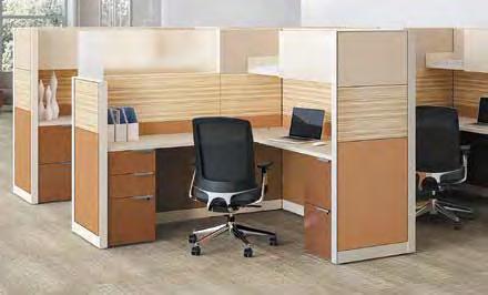 1.5 wide oak edgebanding Heavy-duty steel frame, side panels and modesty panels Numerous options include grommets available in side panels, modesty panels or work surfaces, pencil drawers and