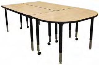 for easier repositioning of table Custom sizes available FCW2687 FCW2687R1 Oak Veneer Top Laminate Top 40 d x 96 w x 30 h 40 d x 96 w x 30 h FMBASETBLBS4296 Metal/Laminate Base Conference Tables A