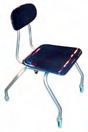 standard; steel glides also available 4 seat heights available for any size student: PK-K: 12 h, Grades 1-2: 14 h, Grades 3-5: 16, Grades 6+: 18 FCH13012M FCH13014M