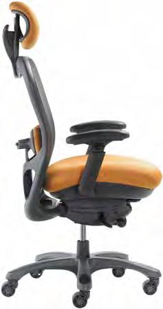 Enersorb foam (found in the seat, headrest and lumbar support) conforms to your body Height and width adjustable arms also feature lockable swivel and forward/backward arm