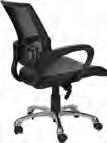 . Black vinyl seat Swivel-tilt mechanism with tilt lock and adjustable tilt tension Polished