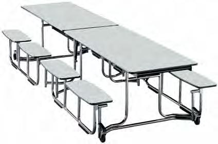 Uniframe Mobile Cafeteria Tables The Uniframe line of cafeteria tables offers a variety of durable, flexible and maneuverable tables at various price points.