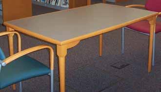 library is easy with Iowa Prison Industries custom table capabilities.