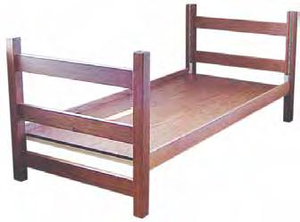 Loft, bunk or single beds available Solid red oak bed ends and stabilizer bars 2-piece,.