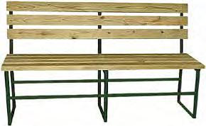 2 x 4 seat and back slats produced from ACQ treated lumber or recycled plastic wood Sturdy metal frames FDNRBENCH48T FDNRBENCH60T FDNRBENCH72T FDNRBENCH48TPL FDNRBENCH60TPL FDNRBENCH72TPL Treated