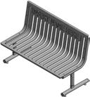 875 h 72 w 96 w PARKS & RECREATION FDNRBENCH60PPL Single Post Benches Single Post Park Benches are a cost-effective option for sturdy, permanent seating in any environment.