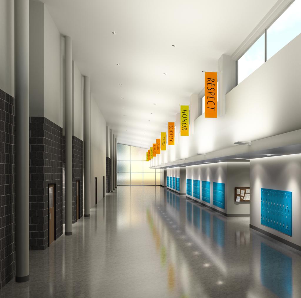 8 AIRPORT EDUCATION Large volumetric spaces are the perfect application for the. A key feature is the rotating optics, The is ideal for new construction and retrofit applications.