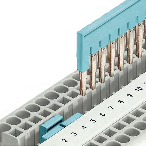 8WH2 Spring-Loaded Terminals General data on 8WH 4 The 2 to 50-pole connecting combs also considerably reduce the time needed for assembly and wiring as they enable up to 50 terminals to be