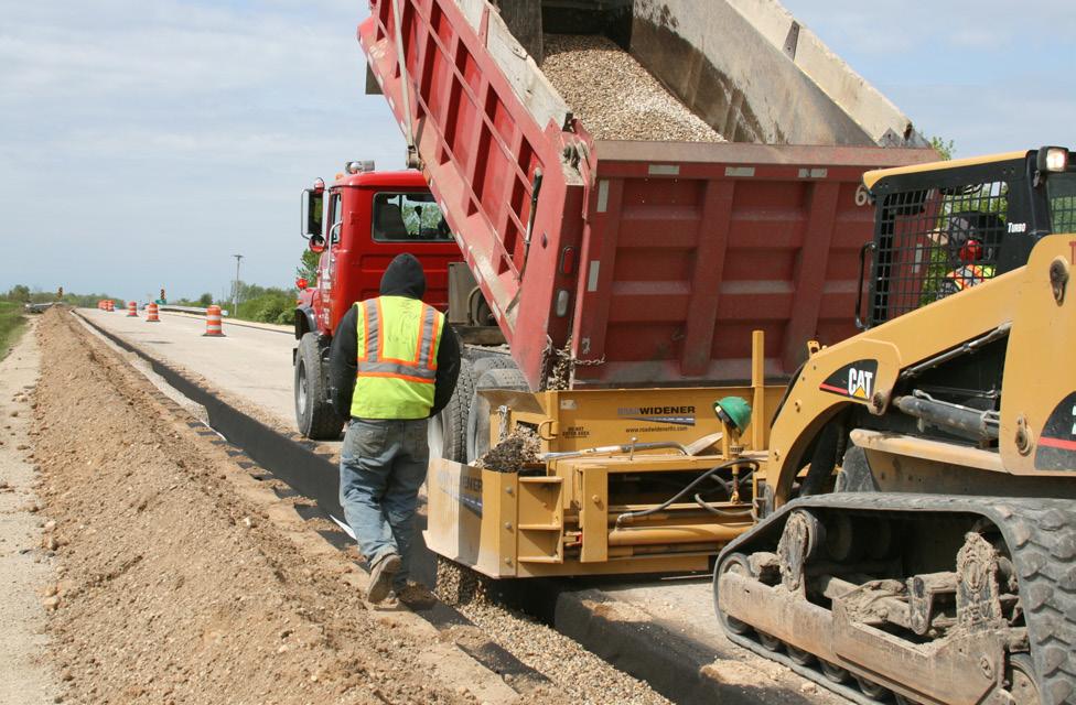 The remote control allows the skid steer operator or another worker to control the Road Widener functions from a distance safely away from the machine.
