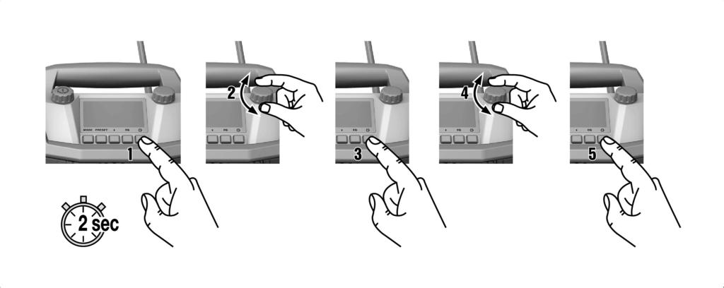 4 Switching the appliance on / off Press the power button. 5.5 Setting the clock 1. Press the clock button. 2.