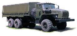 4 URAL 4320-0911 - 30 TRUCK The truck with enlarged mounting and carrying capacity parameters is designed for hauling cargoes and personnel as well as for towing trailers and trailing systems on all