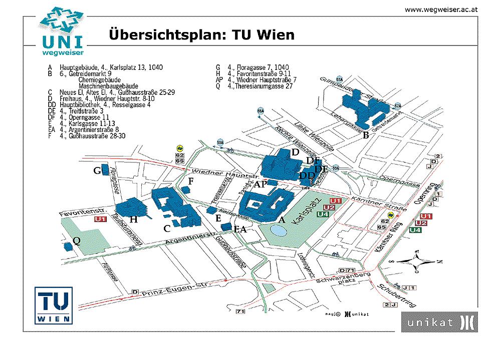 9 Map of the Workshop Site and Floor Plan of Vienna University of Technology Attention! Don t use the main entrance.